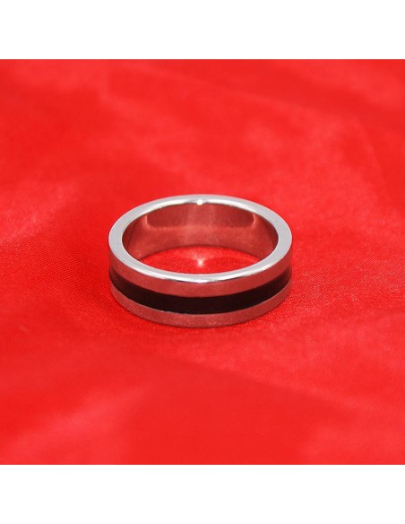 Anello PK - Argentato - Dark line - Diametro 19 mm