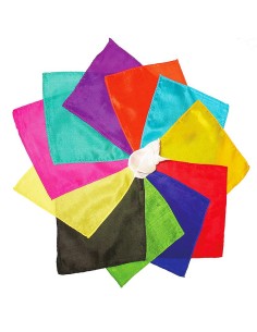 SOLOMAGIA Foulard Di Seta Per Magia – 15x15 Cm, Arancione, Morbido E Vivace