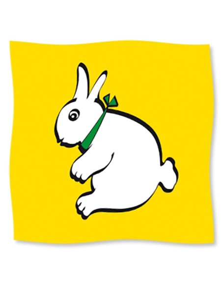 Foulard coniglio-papera cm 90 - Giallo
