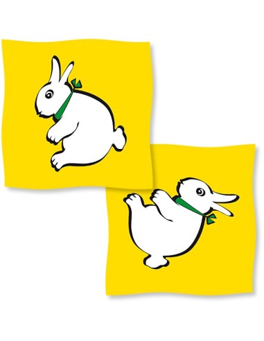 Foulard coniglio-papera cm 90 - Giallo