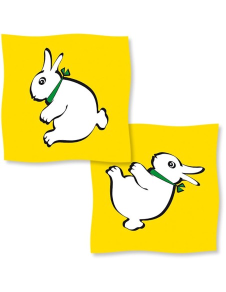 Foulard coniglio-papera cm 90 - Giallo