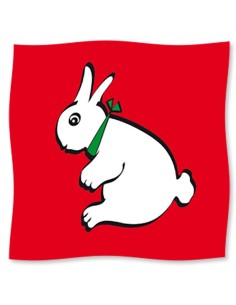 Foulard coniglio-papera cm 90 - Rosso