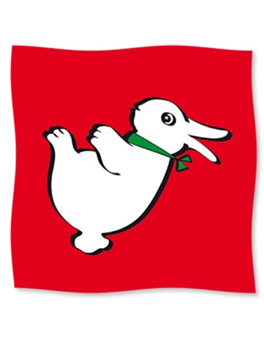 Foulard coniglio-papera cm 90 - Rosso