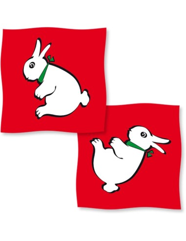 Foulard coniglio-papera cm 90 - Rosso