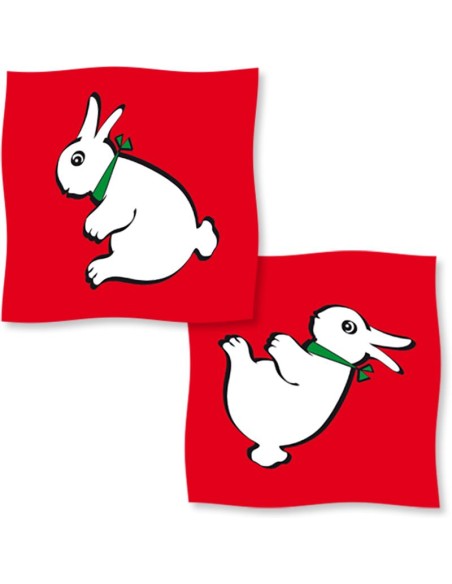Foulard coniglio-papera cm 90 - Rosso
