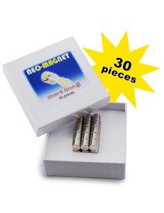 Magnete al Neodimio - Cilindro mm 10 x 10 (confezione da 30 pezzi)