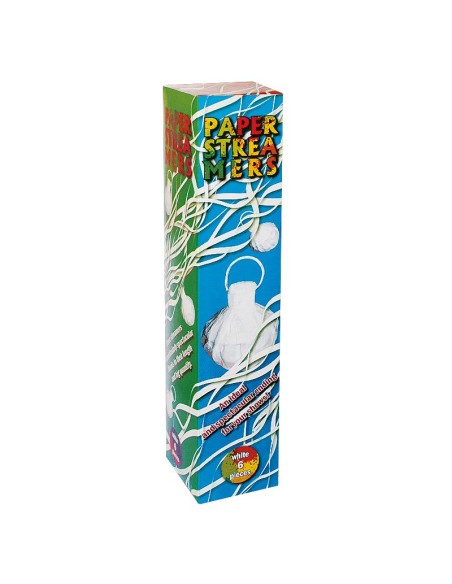 Streamers di carta a forma di cipolla - Bianco - 6 pezzi