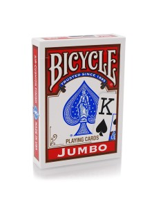 Bicycle - Mazzo formato poker jumbo index - Dorso rosso