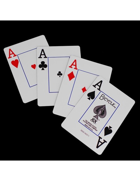 Bicycle - Mazzo formato poker jumbo index - Dorso rosso