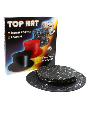 Folding Top Hat with Secret Pocket - Stars