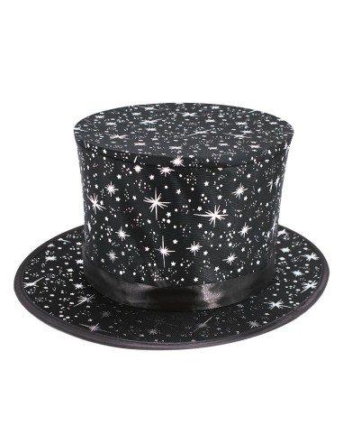Folding Top Hat with Secret Pocket - Stars